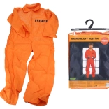 Costum de carnaval pentru copii, deținut M (110–120 cm)