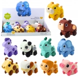 Animăluț pe roți cu mecanism cu cheiță pentru micuți – mix variante