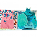 Carte textilă Lilliputiens: rinocerul Marius își caută tatăl