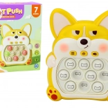 Consolă Pop-It Vulpe cu 7 moduri de joc jucărie senzorială galbenă