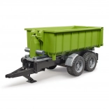 Bruder remorcă verde cu container basculant 1:16