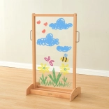 Masterkidz șevalet de pictură pentru copii, dublu, cu suprafață transparentă