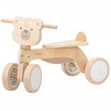 Împingător din lemn POLARB ursuleț cu roți silențioase
