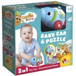 Mașinuță-elefant cu puzzle – Carotina Baby