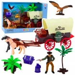 Set de cowboy cu căruță western și figurine