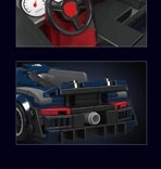 Set de construcție mașină sport neagră 404 piese