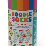 Set creativ de șosete de colorat în tub