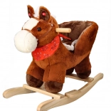 Căluț balansoar de pluș cu șa
