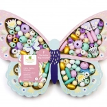 Mărgele de lemn pastelate în formă de fluture