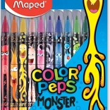 Carioci MAPED Color'Peps Monster, set 12 culori