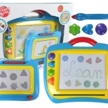 Tăbliță magnetică de desen – set de 2 bucăți, albastru‑galben
