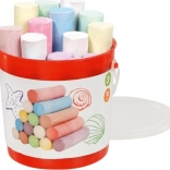 GOKI crete colorate pentru trotuar în găleată, 15 bucăți