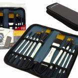 Set pensule pentru artiști 10 bucăți în husă