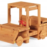 Cărucior de grădină din lemn pentru copii GARDEN BUGGY cu volan