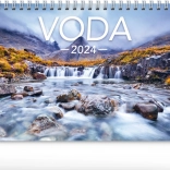 Calendar de birou apă 2024, ceho-slovac, 23,1 × 14,5 cm