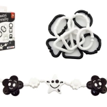 Set de jucării cu contrast pentru bebeluși – zornăitoare, suzetă de dentiție și barieră suspendată pentru cărucior