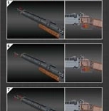 Set de construcție pușcă cu țeavă dublă, 1054 piese