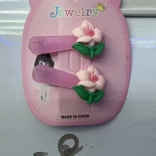 Agrafe pentru păr Flori roz set