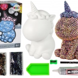 Set creativ Unicorn DIY Diamante Cristale colorate