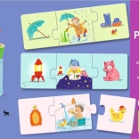 Djeco Puzzle Trio ziua mea 8×3 piese