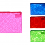 mapă pentru documente cu fermoar, cu model floral 16 × 20,5 cm