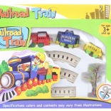 Circuit de tren cu locomotivă cu cheie și 2 vagoane