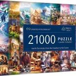 Puzzle Trefl cronica Pământului: de la creație la viitor 21.000 piese