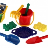 Set plastic pentru nisip în plasă pentru copii de la 12 luni