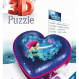 RAVENSBURGER Puzzle 3D inimă sirenă – cutie de bijuterii, 54 piese