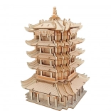 Puzzle 3D din lemn Yellow Crane Tower