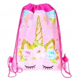 Sac școlar Unicorn roz 35x27 cm