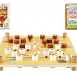 Labirint educațional din lemn 2 în 1 CLASSIC WORLD – fermă și alfabet, 30 × 30 cm