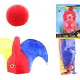 Șapcă de clovn cu clopoței și nas roșu