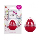 Balsam de buze cu sclipici în formă de ou, trandafir roșu Lukky