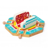 Bigjigs Rail Pista Rotativa cu Tema Cești de Ceai