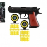 Pistolă cu dopuri din plastic cu gloanțe și ținte 17 cm