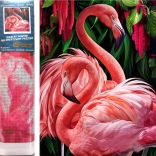 Pictură cu diamante Flamingo 30x40cm
