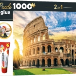 Set puzzle 2în1 Amfiteatrul Flaviu, Roma – 1000 piese cu adeziv