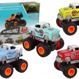 mașinuță monster truck 4x4 pe roți mari – set de culori