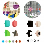 Elemente geometrice Masterkidz pentru tabla STEM – 256 buc