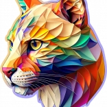 Puzzle din lemn WOODEN CITY puma colorată 150 piese