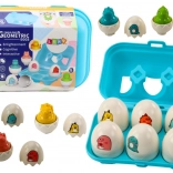 Set Colorat de Șase Ouă Geometrice de Dinozaur