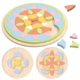 Mandala pastelată Montessori mozaic flori