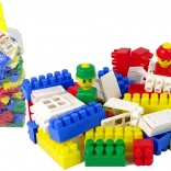 Cărămizi de construcție colorate mari 130 de piese