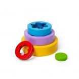Turnul de stivuire floral Bigjigs Toys din lemn FSC