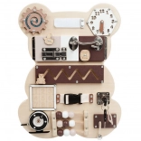 Tablă senzorială și de manipulare din lemn Urs