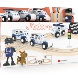 Set trenă de poliție din lemn cu 25 de piese J’adore