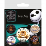 Set de insigne NIGHTMARE BEFORE CHRISTMAS – 5 buc (2,5–3,5 cm)