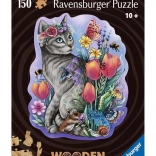 Puzzle contur din lemn Pisica Magică 150 piese Ravensburger