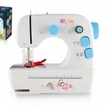 Mașină de cusut compactă cu construcție metalică și efecte de lumină